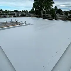 New flat roof installation